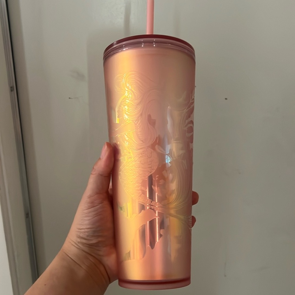 Pink mermaid Starbucks cup